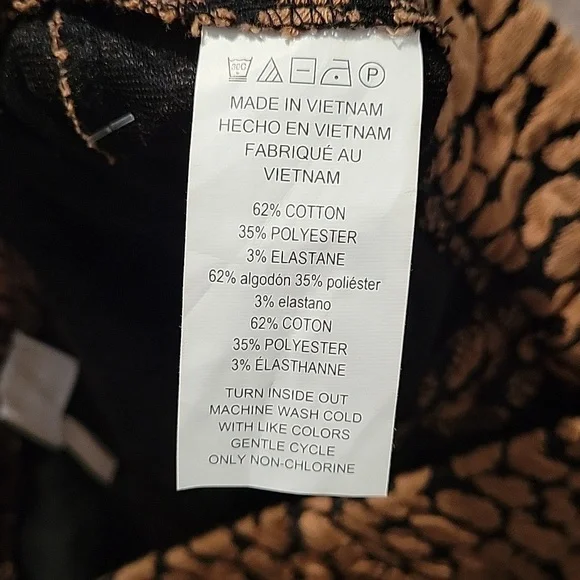 NWT Michael Michael Kors women's as textured pull-on pants in dark camel - Picture 10 of 10